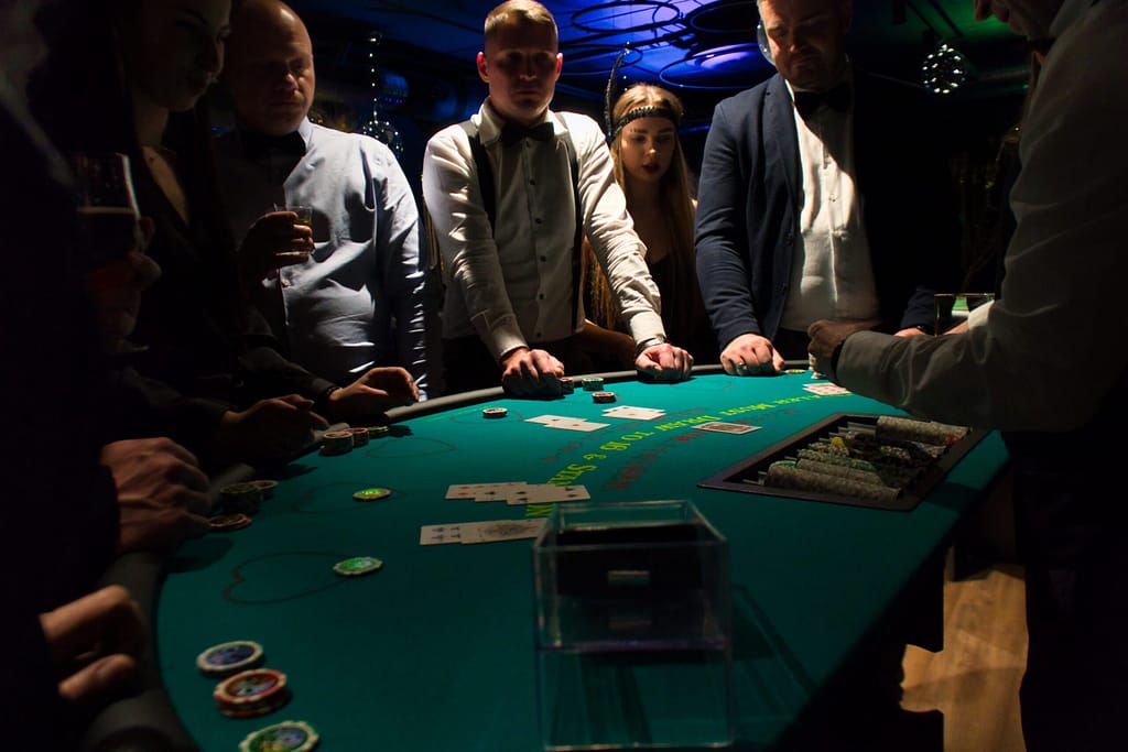 BlackJack stalas kazino vakarėlyje Lietuvoje
